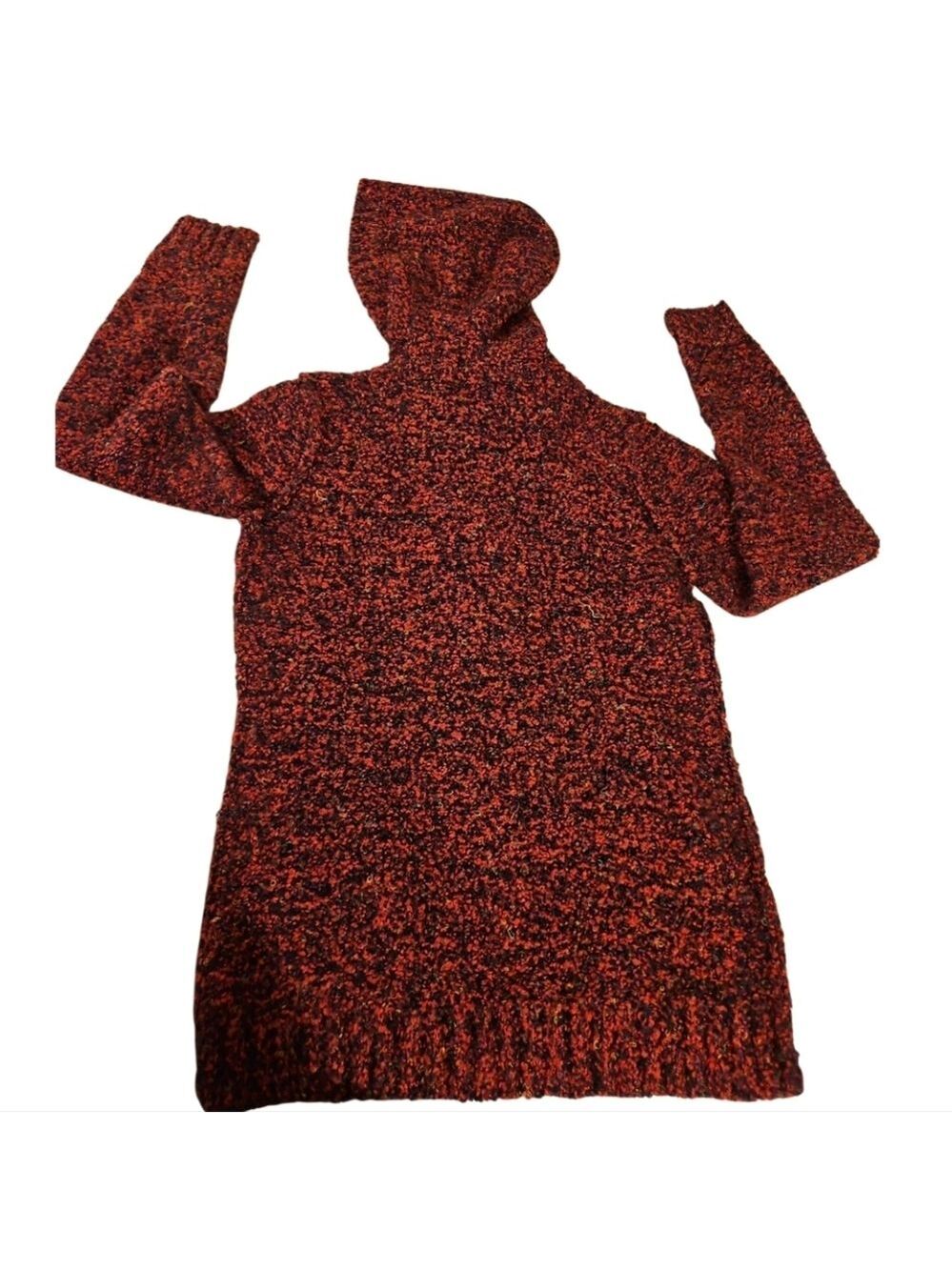 Royal Robbins XS Cozy Hooded Knit Sweater in Red and Black Acrylic Blend - Picture 3 of 5